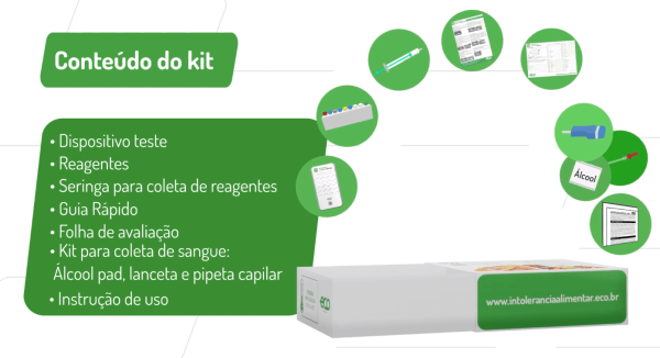 Encontraproduto.com.br - INTOLERANCIA ALIMENTAR ECO TESTE KIT C/ 1 TESTE