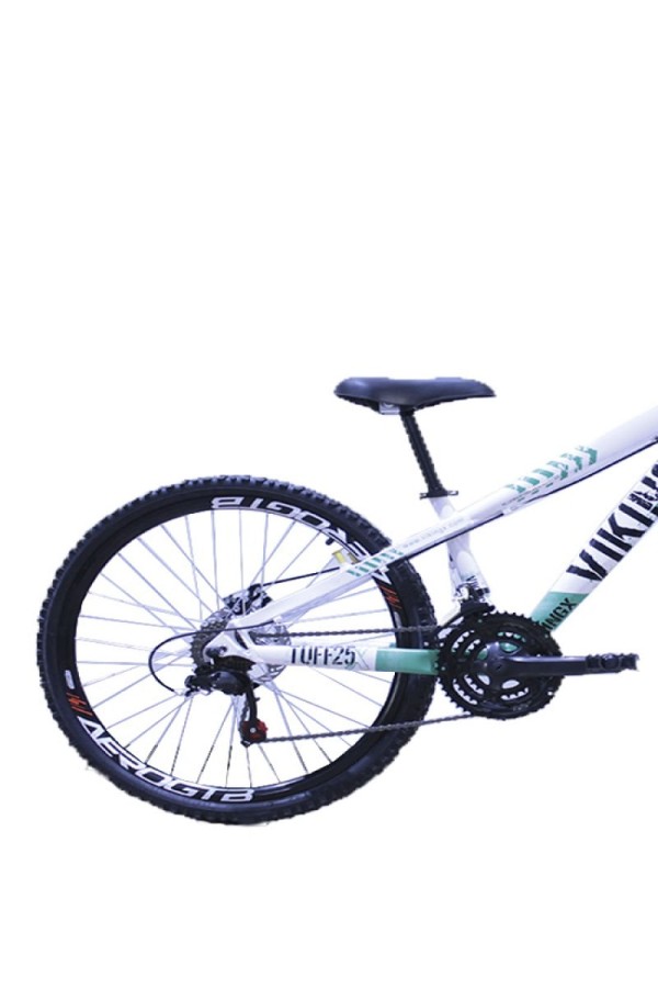 Encontraproduto.com.br - Bicicleta Viking X Tuff 25/30 Aro 26 | 21v Branco Verde