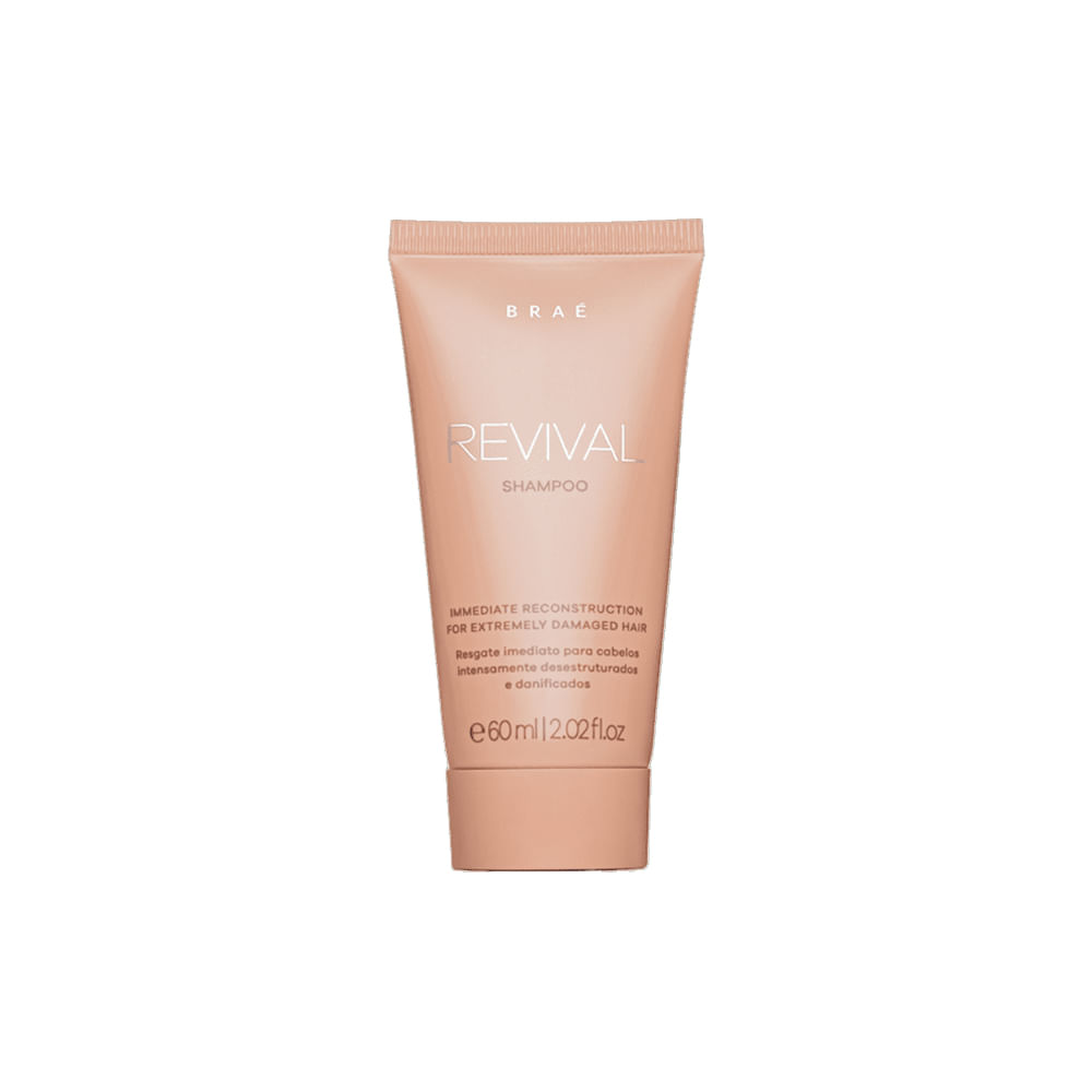 Encontraproduto.com.br - Kit Braé Travel Size Revival - Shampoo 60ml + Condicionador 60 ml + Máscara 60 g