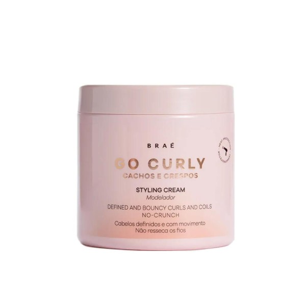 Encontraproduto.com.br - Modelador Styling Cream 500g Go Curly Cachos e Crespos - Brae