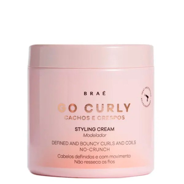 Encontraproduto.com.br - Modelador Styling Cream 500g Go Curly Cachos e Crespos - Brae