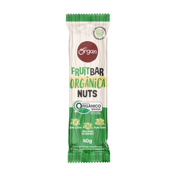 Encontraproduto.com.br - Barrinha de Frutas com Banana, Amendoim e Castanhas Organ 40g