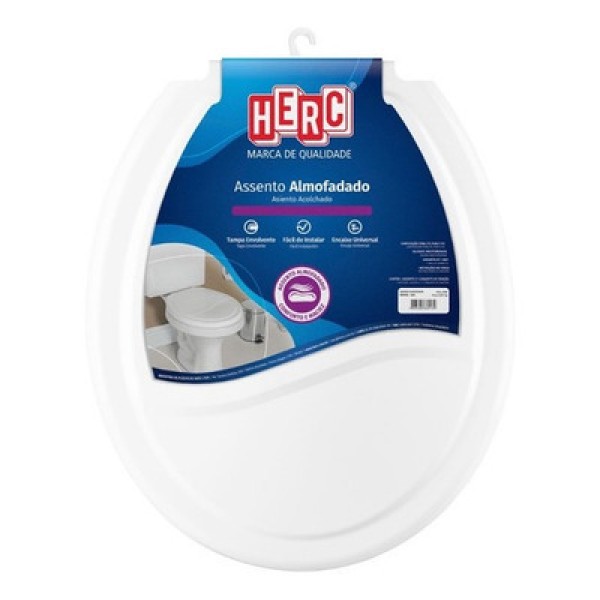 Encontraproduto.com.br - Tampa de Vaso/Assento Sanitário Cinza Escuro Almofadado 2387 Herc