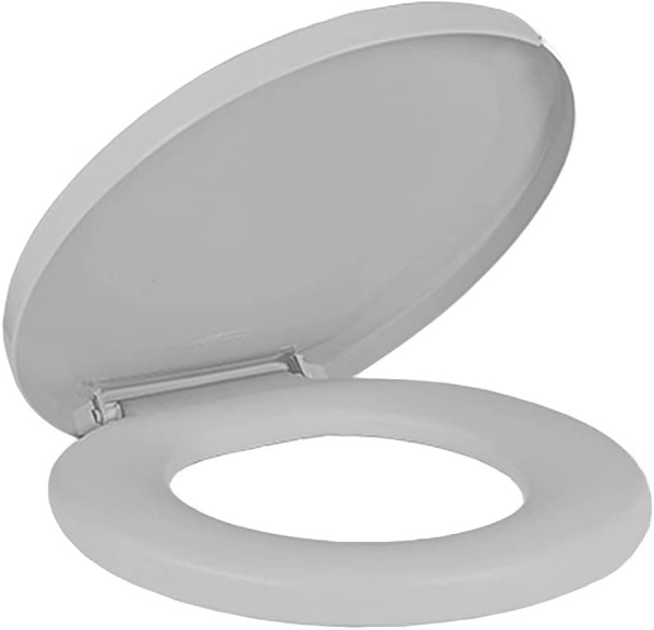 Encontraproduto.com.br - Tampa de Vaso/Assento Sanitário Cinza Escuro Almofadado 2387 Herc
