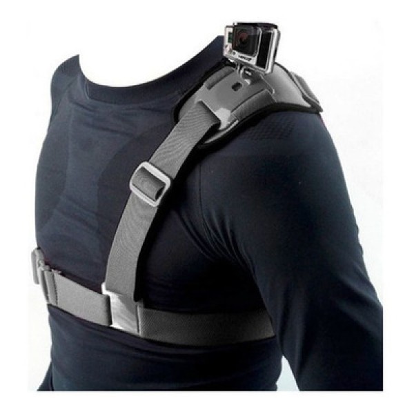 Suporte Ombro Shoulder Mount Harness para Câmeras de Ação GoPro Hero Sjcam Xiaomi