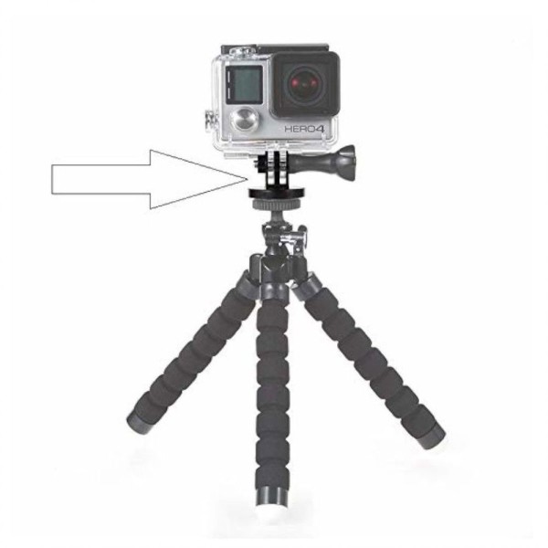 Encontraproduto.com.br - Adaptador Tripé em Alumínio para Câmeras GoPro e Similares