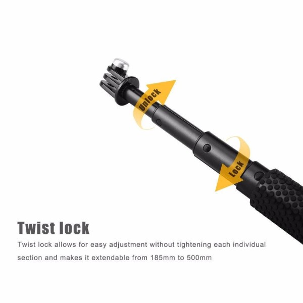 Encontraproduto.com.br - Bastão Retrátil Prova Dágua 18-48cm para GoPro Hero Sjcam
