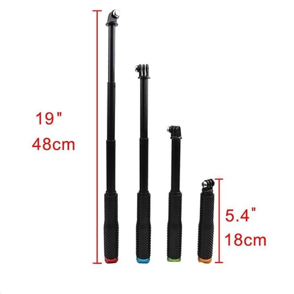 Encontraproduto.com.br - Bastão Retrátil Prova Dágua 18-48cm para GoPro Hero Sjcam