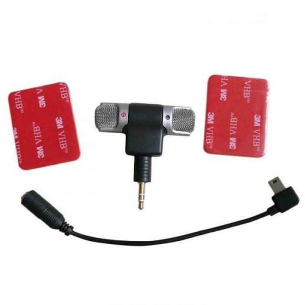 Encontraproduto.com.br - Microfone Externo + Cabo Adaptador e Adesivo GoPro Hero 3,3+,4