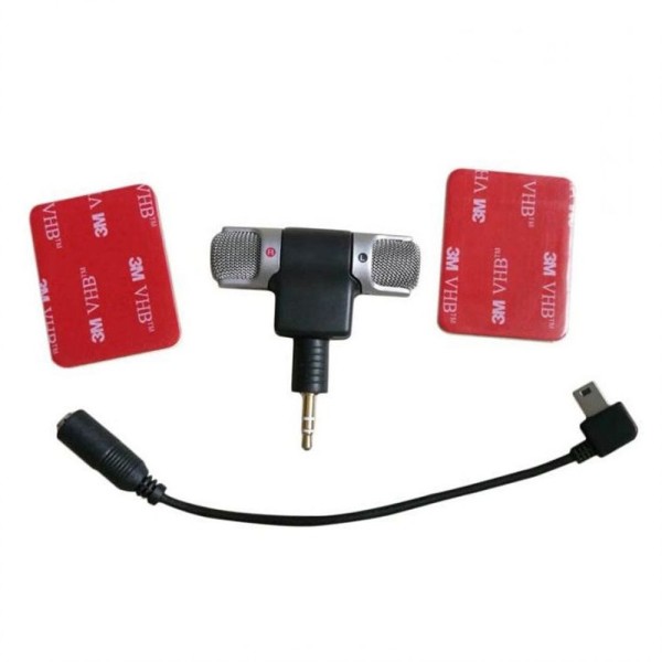 Encontraproduto.com.br - Microfone Externo + Cabo Adaptador e Adesivo GoPro Hero 3,3+,4
