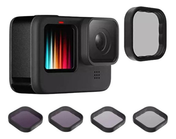 Kit De Filtros Telesin Nd E Cpl Para Gopro 9 E 10 Black