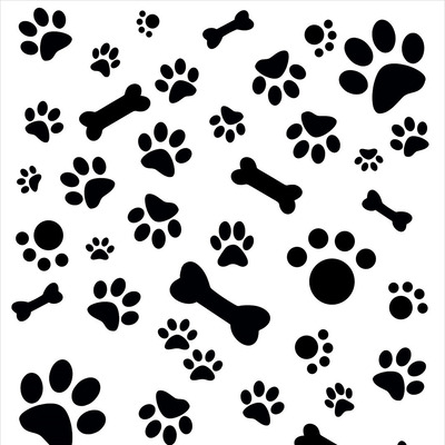 Encontraproduto.com.br - Papel De Parede Adesivo Patas Ossinhos Petshop - 12m