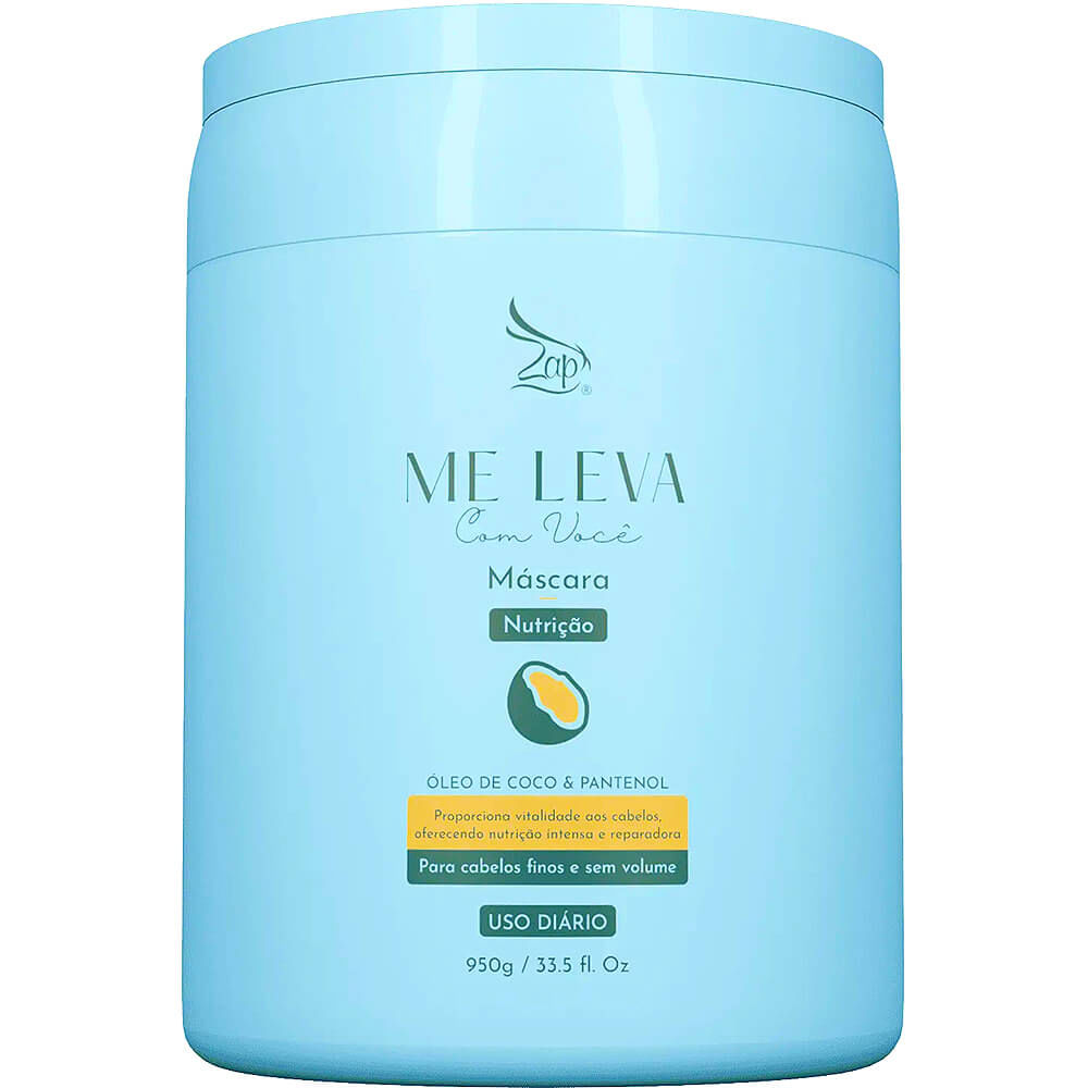 Zap Me Leva Com Você - Máscara Nutrição Óleo de Coco e Pantenol 950g