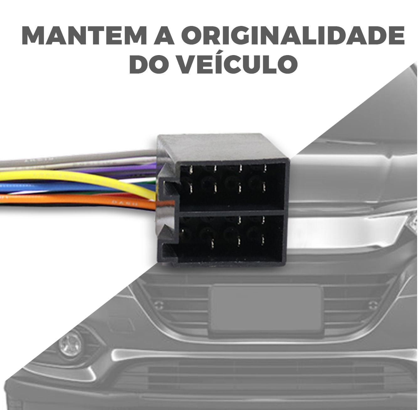 Encontraproduto.com.br - Chicote Adaptador Conector 16 Vias Macho CD Player Multimídia Aparelhos Som