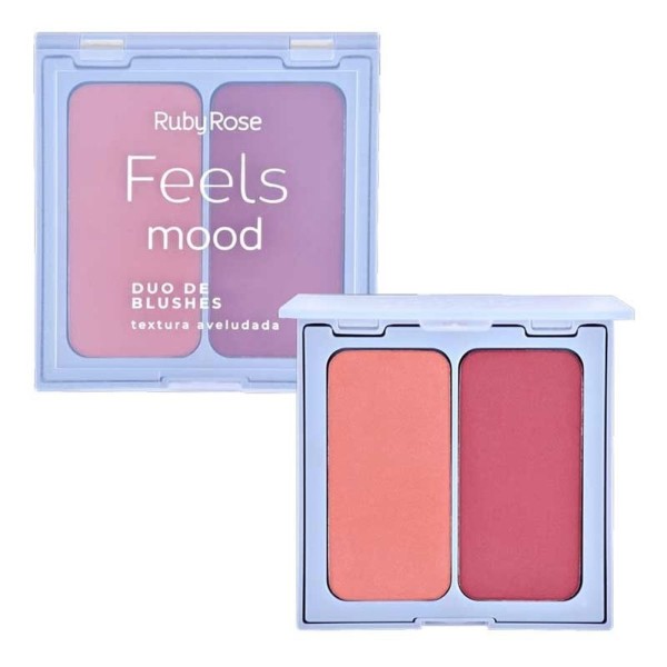 Encontraproduto.com.br - Duo de Blushes Ruby Rose Feels Mood R:Hb870 Cor 1