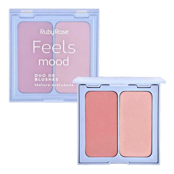 Encontraproduto.com.br - Duo De Blushes Feels Mood Ruby Rose B60/b10