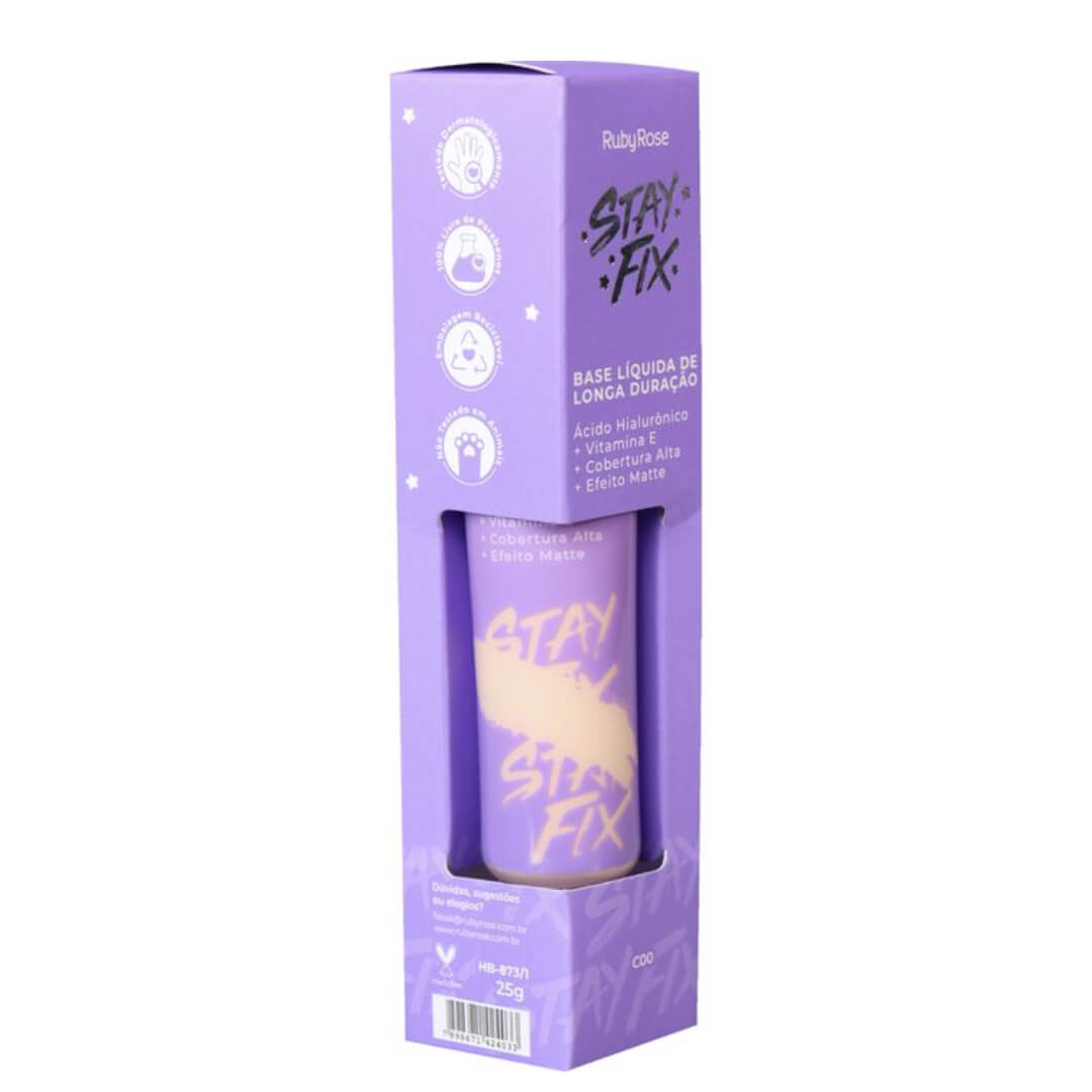 Encontraproduto.com.br - Base Líquida Stay Fix Ruby Rose C00 25g