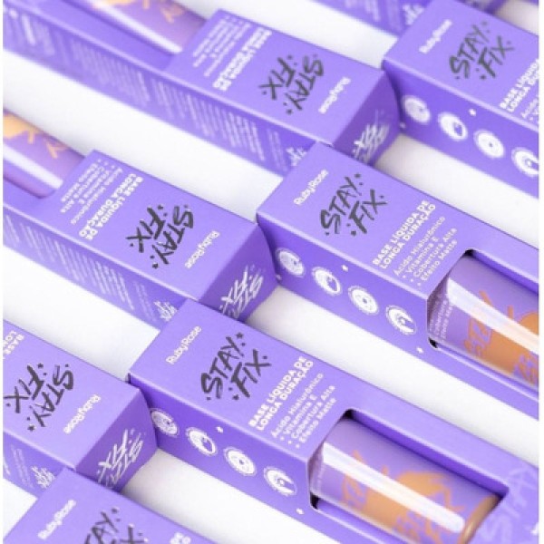 Encontraproduto.com.br - Base Ruby Rose Stay Fix Matte + Duração + Cobertura Líquida 