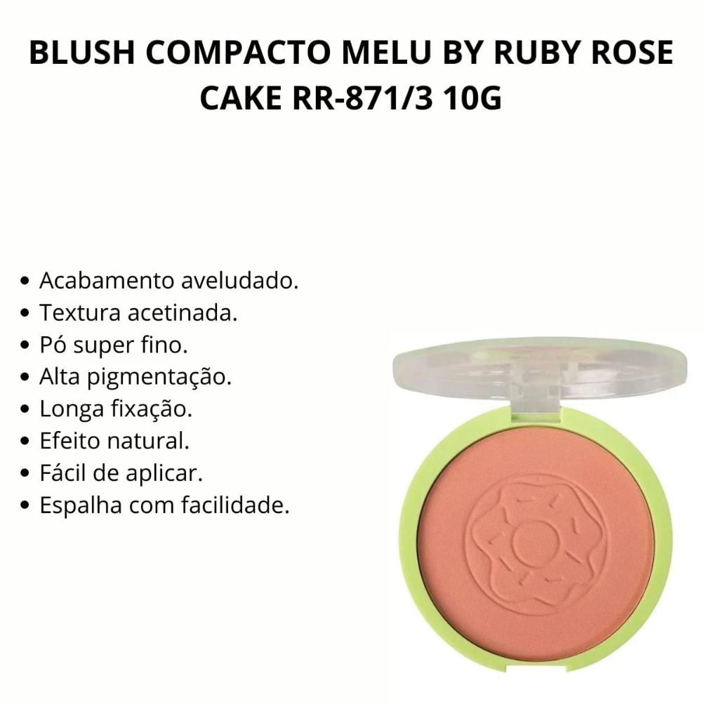 Encontraproduto.com.br - Blush Compacto Cake Melu Ruby Rose