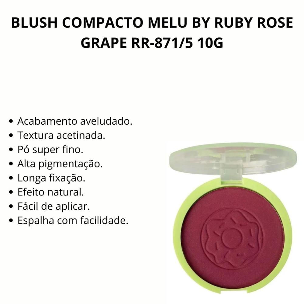 Encontraproduto.com.br - Blush Compacto Grape Melu Ruby Rose