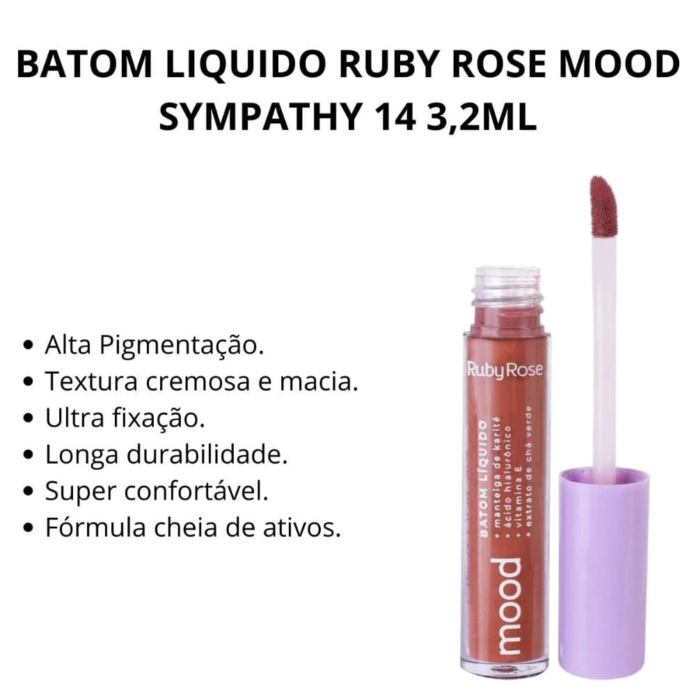 Encontraproduto.com.br - Batom Liquido Mood Sympathy - Ruby Rose