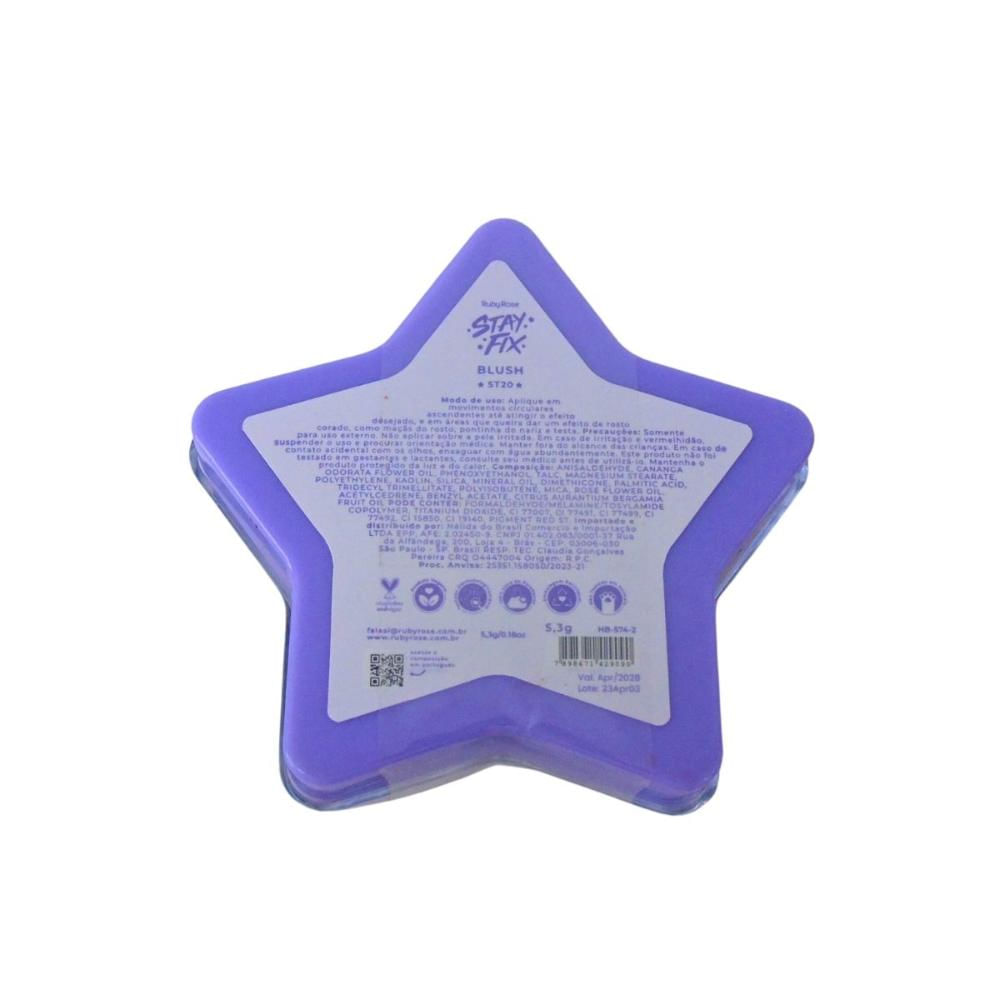 Encontraproduto.com.br - Blush Compacto Ruby Rose Stay Fix Hbf5742 - 6g