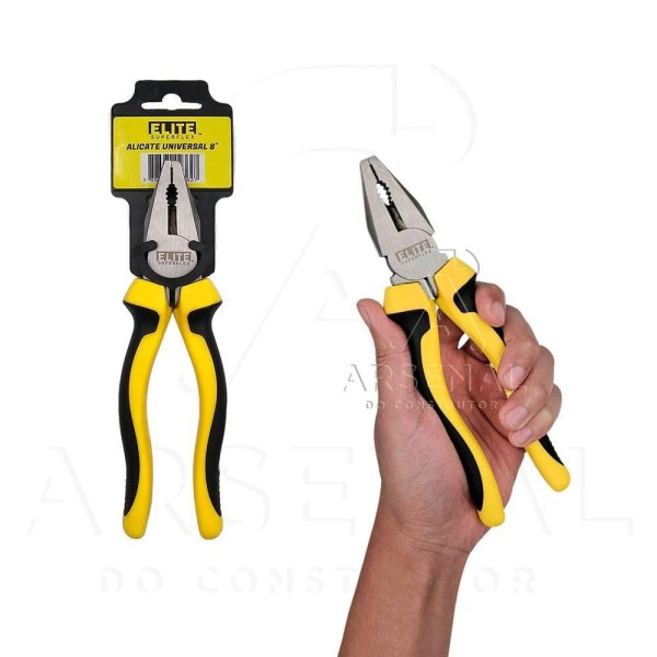 Encontraproduto.com.br - Alicate Universal 8 Polegadas Cabo Emborrachado Profissional