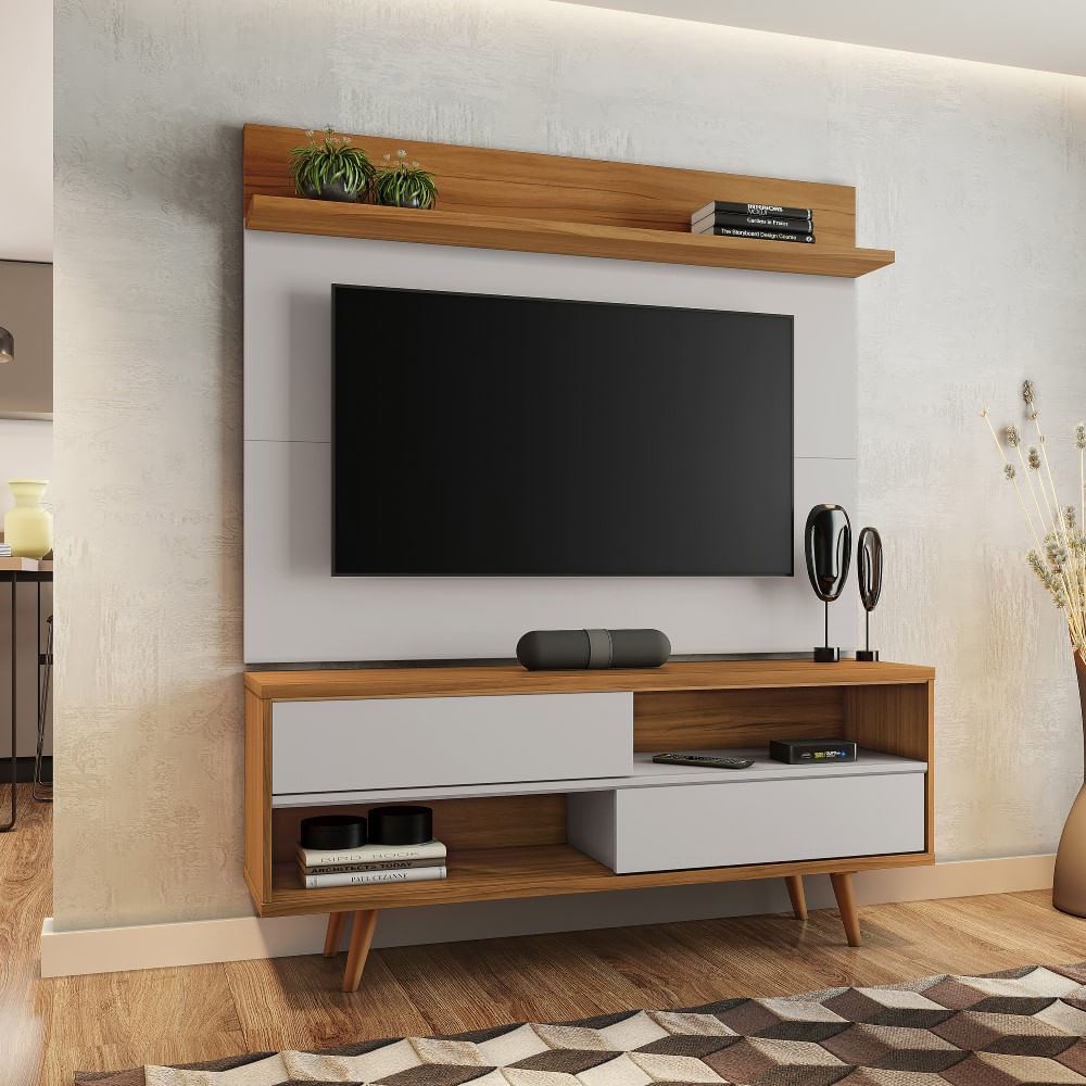 Kit Conjunto Rack Painel Para TV Até 50