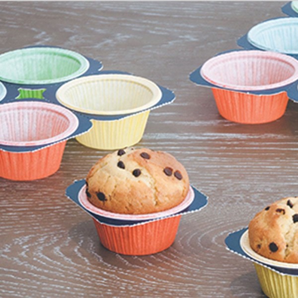 Encontraproduto.com.br - Forma para Muffins Color (BF5040-1) com30 Cavidades ECOPACK