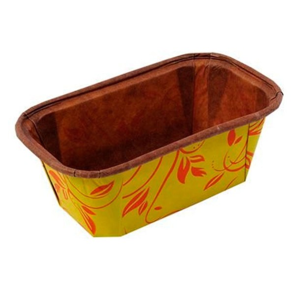 Encontraproduto.com.br - Forma Para Bolo Inglês Plumpy Amarela P Sem Tampa 5 Unidades SULFORMAS