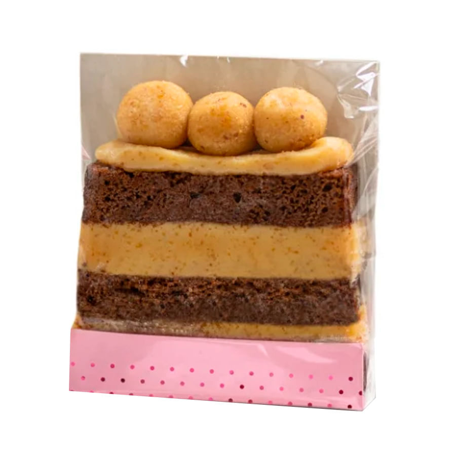 Encontraproduto.com.br - Embalagem Slice Cake Bolo Fatia 5Un Rosa Com Poá 12X5X2,5CM SULFORMAS