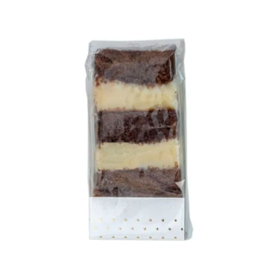 Encontraproduto.com.br - Embalagem Meia Slice Cake Bolo Fatia 5Un Branco Com Poá  12X5X2,5CM SULFORMAS