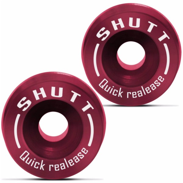 Encontraproduto.com.br - Trava Parachoque Rebaixado Quick Release Anilha de Fixação Esportiva Vermelha Shutt Tuning Universal