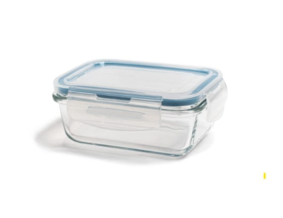 Encontraproduto.com.br - Pote de Vidro Retangular 330ml com Tampa OIKOS