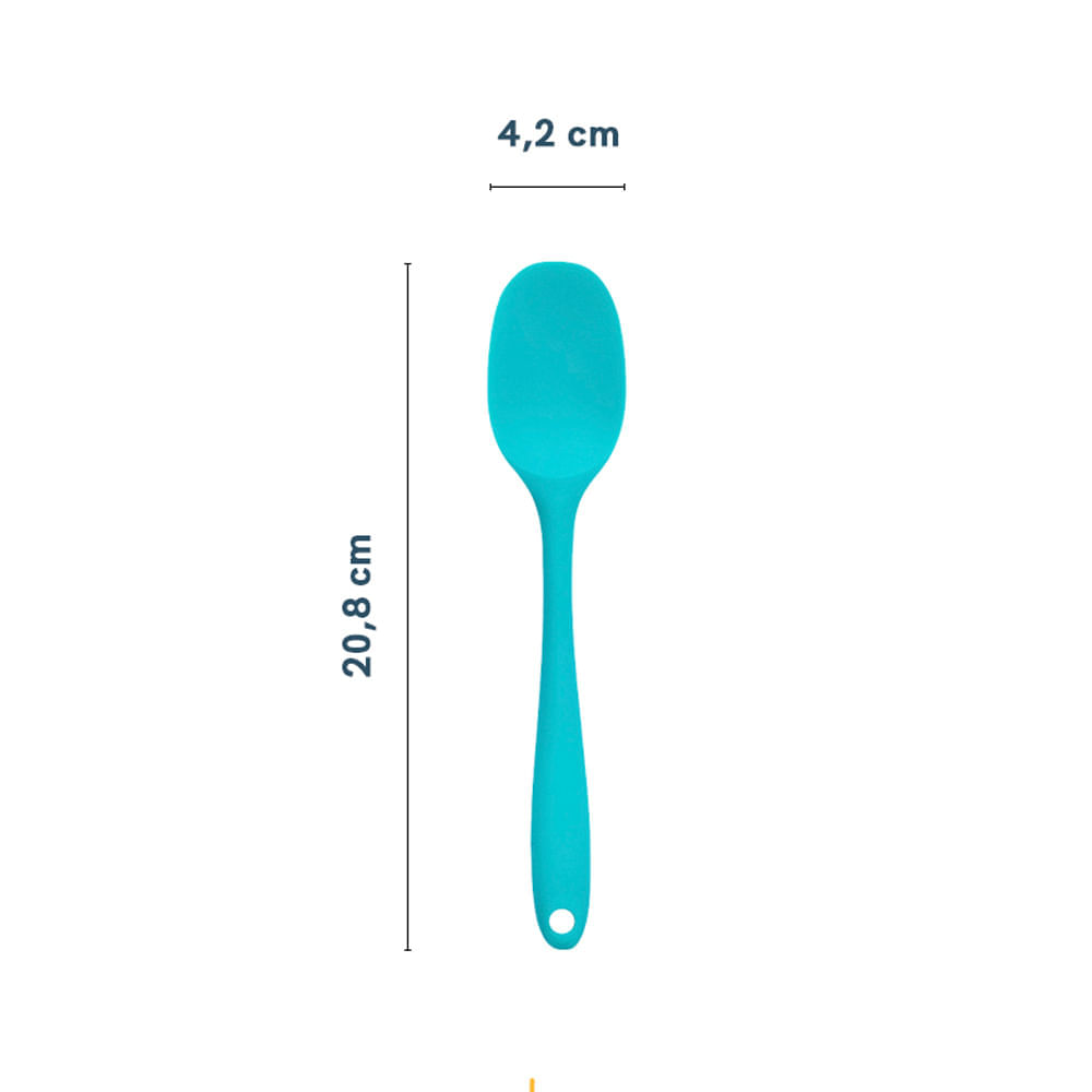 Mini Espátula De Silicone Redonda Verde Un (COZ00469VRD) OIKOS