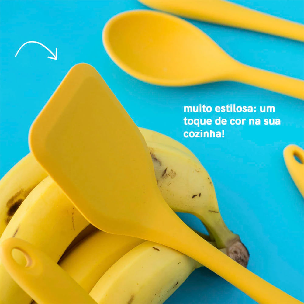 Encontraproduto.com.br - Espátula Silicone Amarela OIKOS