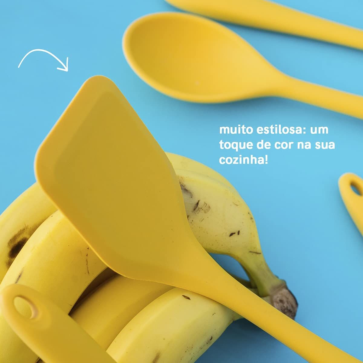 Encontraproduto.com.br - Espátula Silicone Amarela OIKOS