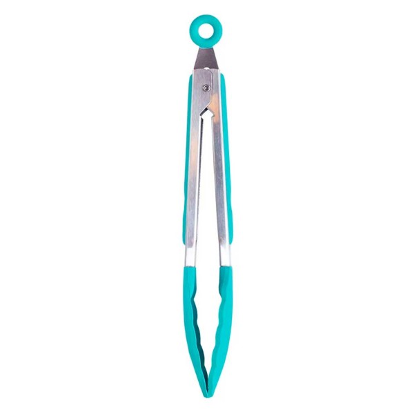 Encontraproduto.com.br - Pegador Inox com Trava Oikos Azul 22 cm