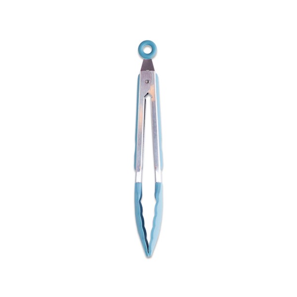 Encontraproduto.com.br - Pegador Inox com Trava Oikos Azul 22 cm