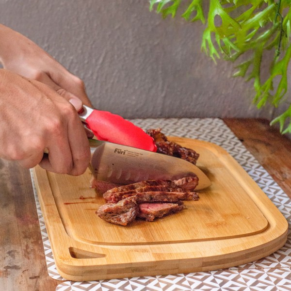 Encontraproduto.com.br - Tábua Para Churrasco de Bambu Oikos Com Alça 33x24cm