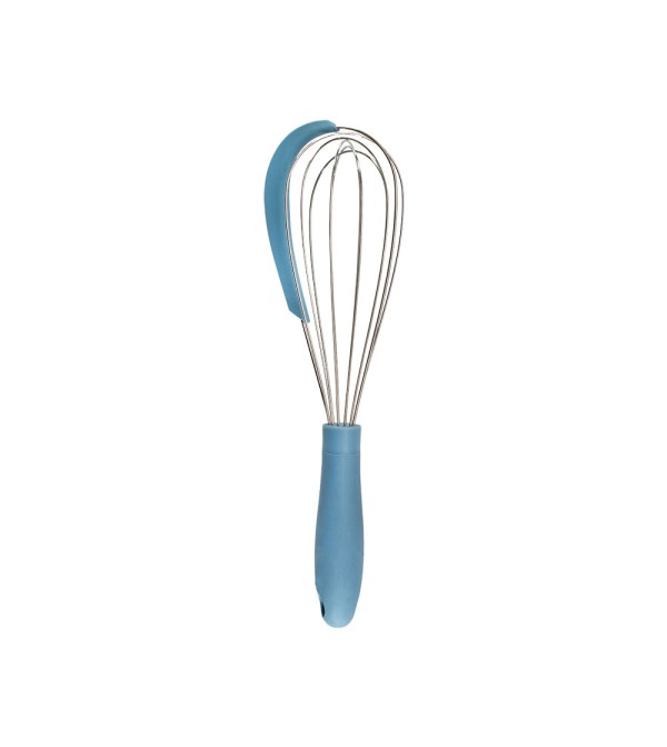 Encontraproduto.com.br - Fouet com Raspador de Silicone Azul (COZ00682AZL) un