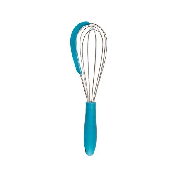 Encontraproduto.com.br - Fouet com Raspador de Silicone Azul (COZ00682AZL) un