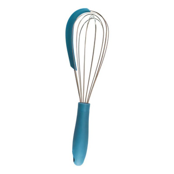 Encontraproduto.com.br - Fouet com Raspador de Silicone Azul (COZ00682AZL) un