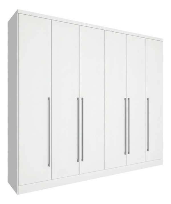 Guarda-Roupa Casal 6 Portas 8 Gavetas Cinamomo / Off White Sevilla TCIL