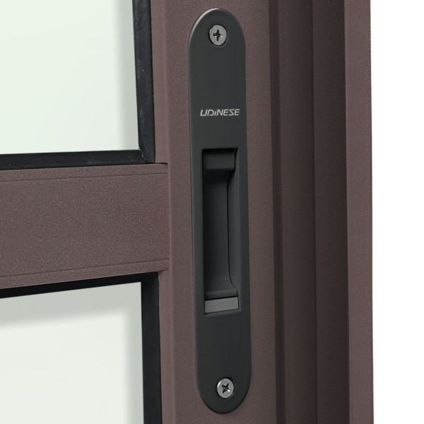 Encontraproduto.com.br - Porta De Correr Venez. 3 Folhas Moveis 210 X 120 Elite Com Fechadura Tetra Vidro Liso Corten