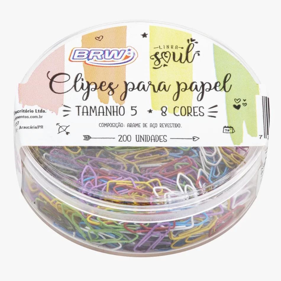 Clips N5 Com 200 Unidades Colorido