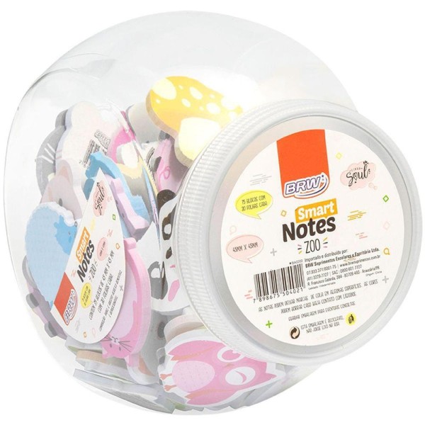 Encontraproduto.com.br - Bloco Adesivo Smart Notes Zoo 30f Avulso