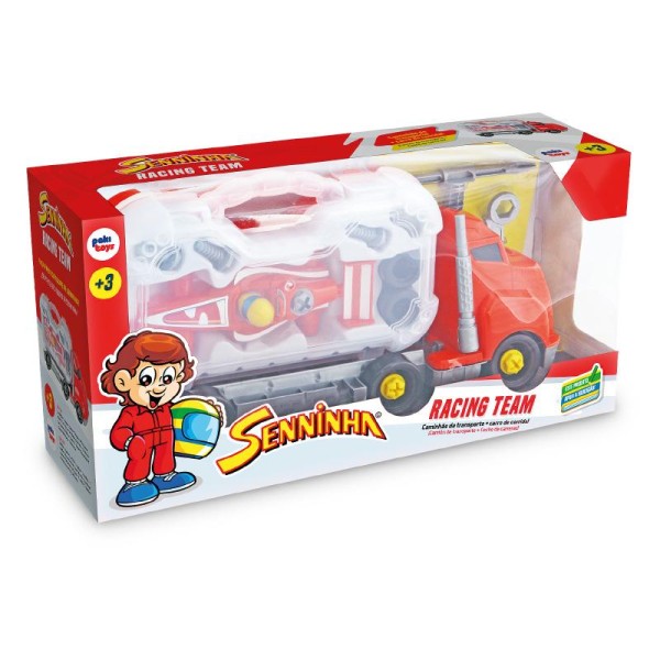 Encontraproduto.com.br - Conjunto - Racing Team - Senninha - Com Carrinho - Pakitoys