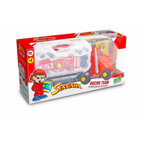 Encontraproduto.com.br - Conjunto - Racing Team - Senninha - Com Carrinho - Pakitoys