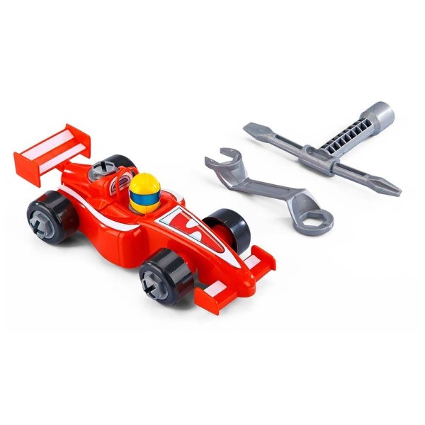 Encontraproduto.com.br - Conjunto - Racing Team - Senninha - Com Carrinho - Pakitoys